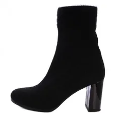 ジルスチュアート JILL STUART shoe 25AW ストレッチニットショートブーツ チャンキーヒール 23 黒 /BMのサムネイル