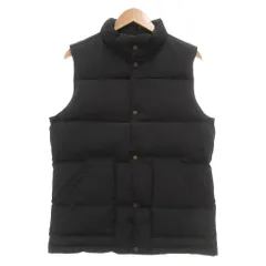 ランズエンド LANDS' END ダウンベスト 上着 S 黒 ブラック 無地 スタンドカラー ノースリーブ /SCのサムネイル