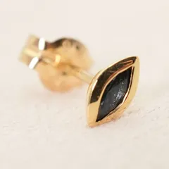 美品 エテ サファイア シングル ピアス K18YG ピース/25-509保のサムネイル