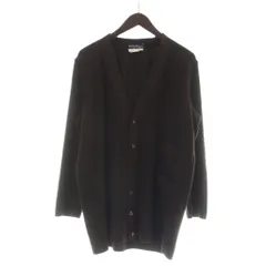 サルヴァトーレフェラガモ Salvatore Ferragamo ニットカーディガン Vネック 長袖 ロゴ ロング L 茶 ブラウン /MQのサムネイル