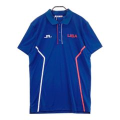 サイズ：M J.LINDEBERG ジェイリンドバーグ 半袖ポロシャツ USA ネイビー系 [240101749402] ゴルフウェア メンズ ストスト