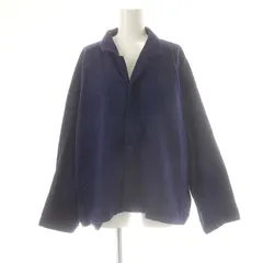ネストローブ nest Robe UpcycleLino Brushed Linen Cotton Blouson ブルゾン オープンカラー F ブルー /DF ■OSのサムネイル