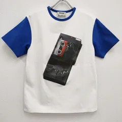 ACNE STUDIOS トリムTシャツ プリント NITE CAW17 サイズXS 半袖 カットソー ホワイト ブルー レディース アクネストゥディオズ【中古】4-0428S♪のサムネイル