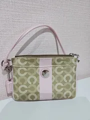 COACH　コーチシグネチャー　オプアート柄　リストレット　ミニポーチのサムネイル