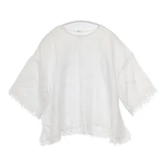 MACPHEE リネン フリンジ ブラウス シャツ ホワイト レディース マカフィー【中古】5-0824S∞のサムネイル