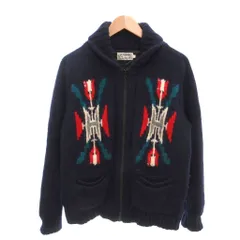 ハリウッドランチマーケット HOLLYWOOD RANCH MARKET Hアロー チマヨフリースジップカウチン ウール 3 紺 ネイビー /YJ ■ECA002のサムネイル