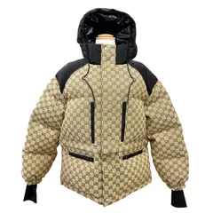 未使用品△GUCCI グッチ 761698 GGキャンバス 2WAY クロップド ボンバージャケット ダウンジャケット 38 イタリア製 正規品 定価583000円のサムネイル