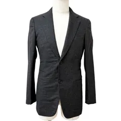 極美品□HERMES エルメス G9868Z カシミヤ96％ シングル テーラードジャケット ブレザー チャコールグレー 44 イタリア製 正規品 メンズのサムネイル