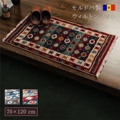 48x120cmカシミール手織りマット(731)インド・パキスタン・ペルシャ