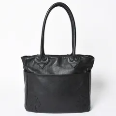 極美品 CHROME HEARTS クロムハーツ TOTE 4 POCKET 4ポケット レザートートバッグ CHクロスパッチ 4パッチ ダガー ブラック 中古 4a006275のサムネイル