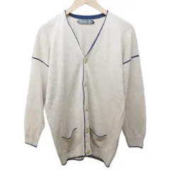 クリスチャンディオール Christian Dior MONSIEUR ヴィンテージ ニット カーディガン リネン シルク混 Vネック M ベージュ IBO87 0111のサムネイル