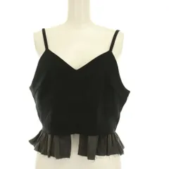 アメリヴィンテージ Ameri VINTAGE キャミソール ビスチェ S 黒 ブラック Vネック フリル裾 02220530730 /YMのサムネイル