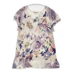 ETRO 花柄 コットン混 サイズ42 101-18363-9435 ニット ホワイト 多色 レディース エトロ【中古】6-0430S◎のサムネイル