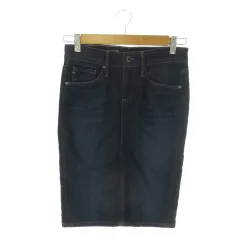 エージー AG Adriano Goldschmied THE CARA Pencil Skirt デニムスカート 24 紺 ネイビー インディゴ 無地 膝丈 タイトシルエット /AO44 ■ECA002のサムネイル