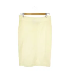 ビーシービージーマックスアズリア BCBGMAXAZRIA スカート ニット L アイボリー 無地 膝丈 タイト /AH24 ■ECA004のサムネイル