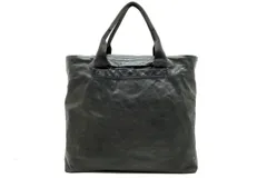 プラダ ショルダー バッグ トート ラージ ビッグサイズ 三角ロゴプレート メンズ Unisex レザー 黒 ブラック PRADA 7323hのサムネイル