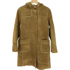 ギャップ Gap 紺タグ カーフスエード 裏地ボア ムートンコート  レディース import：M のサムネイル
