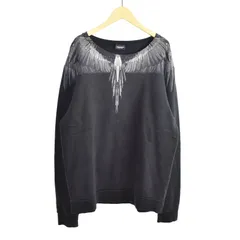 マルセロバーロン マルセロブロン MARCELO BURLON スウェット トレーナー 長袖 フェザー プリント S 黒 ブラックのサムネイル