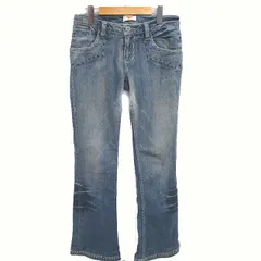 アンティックデニム ANTIK DENIM デニム ジーンズ スキニー ブーツカット パンツ ヴィンテージ加工 27 ブルー 青 /TT ■GY06のサムネイル