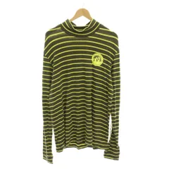 パーリーゲイツ PEARLY GATES Jack bunny ジャックバニー モックネックシャツ カットソー Tシャツ 長袖 ボーダー 6 カーキ イエロー /YMのサムネイル