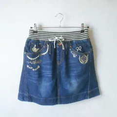 フランシュリッペ シェリーラファム franche lippee Cherir la femme デニム スカート M 秋 冬 春 スワン お花 リボン 刺繍 入りのサムネイル