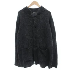 ダナキャランニューヨーク DKNY ニットジャケット XL アルパカ混 ローゲージ 黒 ブラック /AE ■GY06のサムネイル