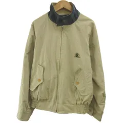 バラクータ BARACUTA ハリントンジャケット 上着 リバーシブル M ベージュ 緑 グリーン チェック柄スタンドカラー エンブレム刺繍 長袖 /NP ■GY99のサムネイル