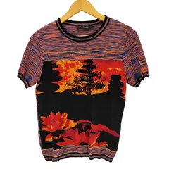 デシグアル Desigual イラストプリント デザイン半袖ニットTシャツ  レディース import：M のサムネイル