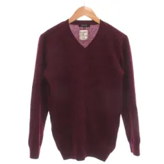 ミッシェルクランオム M.K HOMME ニット セーター カシミヤ 48 紫 パープル Vネック ダイヤ柄 長袖 /NU ■ECF004のサムネイル