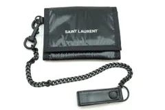 サンローラン パリ NUXX ヌックス チェーンウォレット 三つ折り財布 584378 ナイロン 黒 ブラック SAINT LAURENT PARIS 7345kのサムネイル
