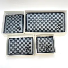 H 美品！ SAMANTHA KINGZ ディズニー 財布 4点まとめ サマンサキングズ 長財布 ラウンドファスナー カードケース 折財布 ミッキーマウス Disney シルバー ネイビー ブラック メンズ モノトクのサムネイル