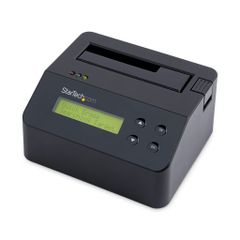 StarTech.com HDD/SSD Stand/Data Erasure Only/PC-Free or USB 3.0 Connection/1 Bay/2.5/3.5 Inch/Standalone/9 Erasure Modes/LCD Display/DB-9 Printer Port/HDD Eraser Complete Data Erasure