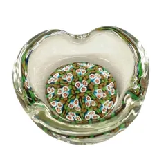 ムラーノ murano ミルフィオリ アシュトレイ 灰皿 ヴェネチアン グラス