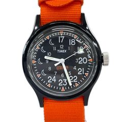 TIMEX タイメックス UNIVERSAL OVERALL ユニバーサルオーバーオール腕時計/ブラック×オレンジ