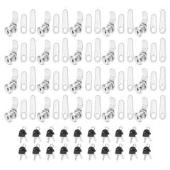 PATIKIL キー付き同一のキャビネットロック 20個パックのキー付き3/4”キャム交換ロックシリンダー RV引き出し収納カート郵便受け用ツールボックスロック シルバーのサムネイル