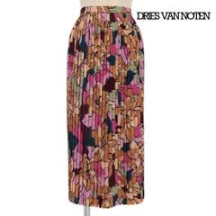 超美品 ドリスヴァンノッテン DRIES VAN NOTEN フラワー プリント 総柄 サリアン プリーツ スカート サイズ36 マルチカラー レディースのサムネイル