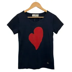 VivienneWestwood(ヴィヴィアンウエストウッド) 半袖Tシャツ サイズS レディース - ネイビー×レッド クルーネック/ハート柄のサムネイル