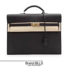 未使用品 HERMES エルメス ケリーデペッシュ38 ビジネスバッグ 書類かばん パーソナルオーダー エプソン ブラック ゴールド金具 D刻印 メンズのサムネイル