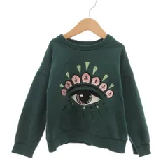 ケンゾー KENZO 美品 トレーナー スウェット クルーネック 刺繍 ロゴ 6 緑 グリーン /OBのサムネイル