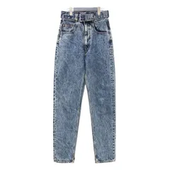 Maison Martin Margiela メゾンマルタンマルジェラ デニムパンツ 36(S) インディゴ ベルテッドデニムパンツ Belted Denim Pants フルレングス テーパード ベルト付き コットン イタリア製【レディース】【中古】のサムネイル