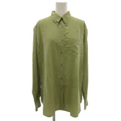 マックスマーラ ウィークエンドライン MAX MARA WEEKEND LINE シャツ 長袖 L ボタンダウンカラー 玉虫 グリーン系 /KB ■IBO100のサムネイル