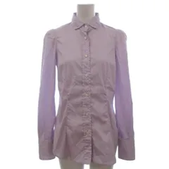 ブルネロクチネリ BRUNELLO CUCINELLI タックカラー ブラウス シャツ 長袖 ラベンダー パープル系 S ■GY09のサムネイル