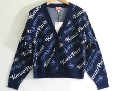 【233712】KENZO ケンゾー  × VERDY MARKET クロップド カーディガン  S ブルー|ホワイトのサムネイル
