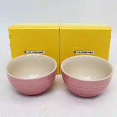 664)【未使用】LE CREUSET ライスボウル 2個セット ピンク系のサムネイル