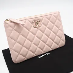 ★3日以内返品可★ 極美品 CHANEL シャネル キャビアスキン マトラッセ ポーチ AP4908 ポーチ ピンク キャビアスキン レディースのサムネイル