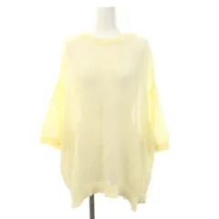 ジャーナルスタンダード ラックス JOURNAL STANDARD LUXE 24SS メッシュ クルーネック Tシャツ カットソー 七分袖 透かし編み オーバーサイズ F クリーム色 24080440002010 /AT ■OSのサムネイル