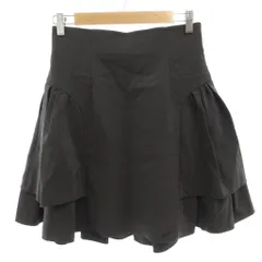 フォクシーニューヨーク FOXEY NEW YORK ミニスカート フレア ギャザー フリル 40 グレー /FFのサムネイル