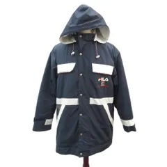 フィラ FILA コート ロング丈 2WAY 紺 ネイビー フード付き ライナー付き ロゴ刺繍 /SM31 ■ECA001のサムネイル