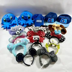 ★ Disney ディズニー グッズ 約16点 まとめ商品 ファンキャップ ヘアバンド カチューシャ ミッキー ミニー 等 現状品 1.22kgのサムネイル