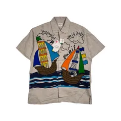 新品 タグ付き リネン混 Jean-Charles de Castelbajac sport マリン柄 半袖シャツ サイズ2/ベージュ系 メンズのサムネイル
